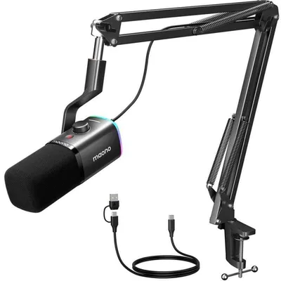 Mikrofon Maono PD100XS USB/XLR dynamisch Cardioid RGB mit Armhalterung