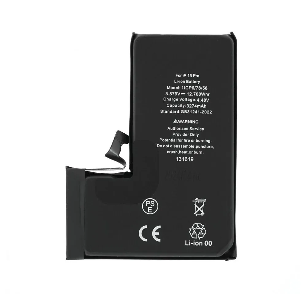 Akku für iPhone 15 Pro wie Original Batterie Accu Ersatzakku Handy-Akku (1 St)
