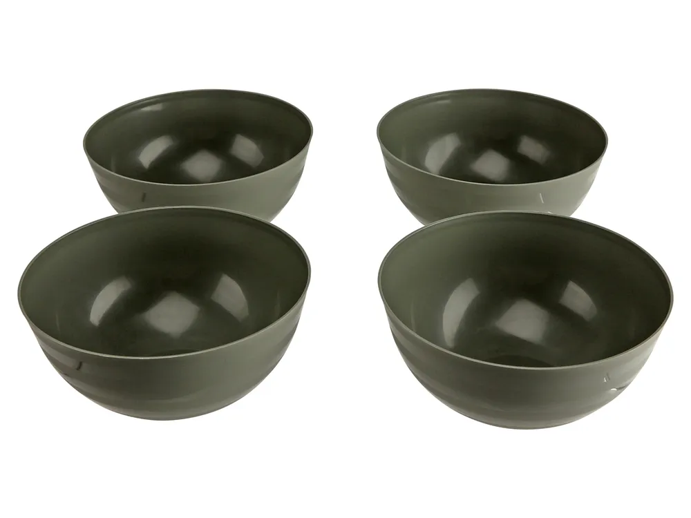 Camping-Schalen, 4-teilig, grau, Ø 140mm