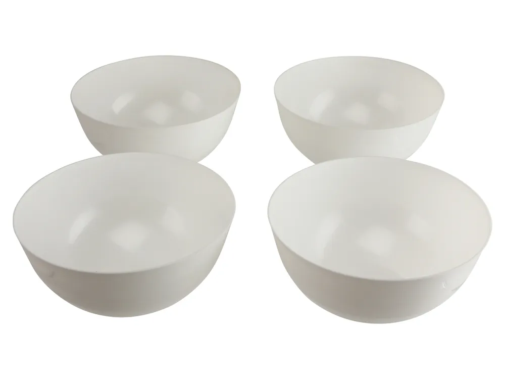 Camping-Schalen, 4-teilig, weiß, Ø 140mm