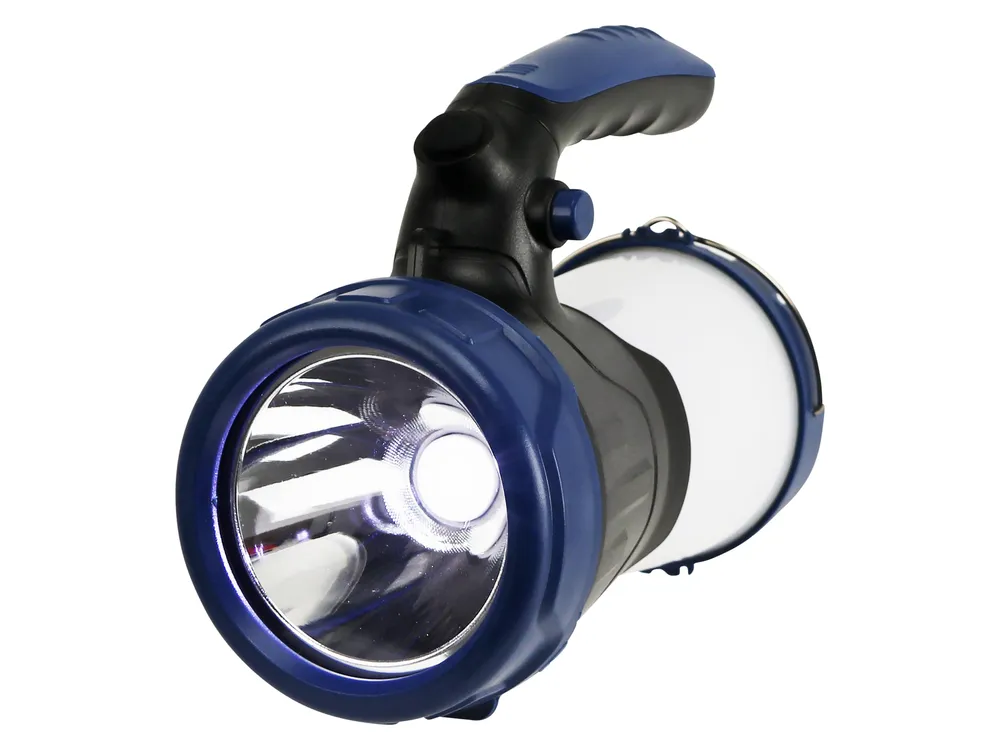 Campingleuchte, 3 W, 300...350 lm, zwei Helligkeitsstufen, blau/schwarz