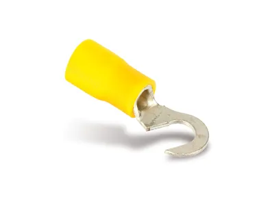 Haken-Kabelschuhe, 4…6 mm², gelb, 10 Stück