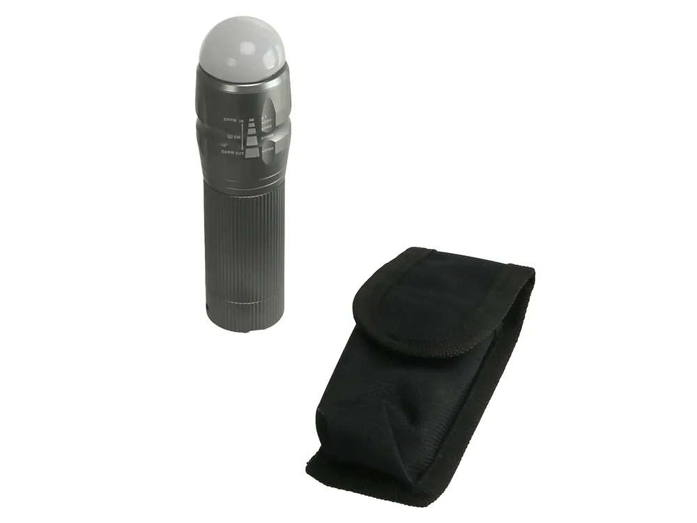 LED-Taschenlampe, WTE-490M-1, Alu, 400 lm, grau