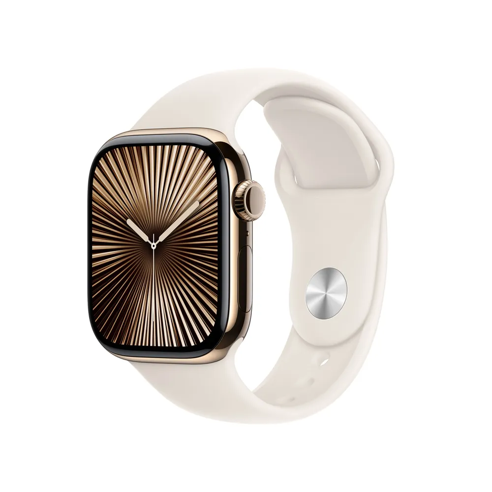 Apple Watch S10 Titan Gold Cellular 46mm (Sportarmband polarstern) S/M