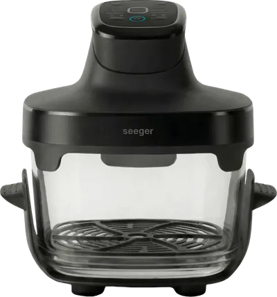 Seeger SGR1050BK Glas-Heißluftfritteuse Schwarz