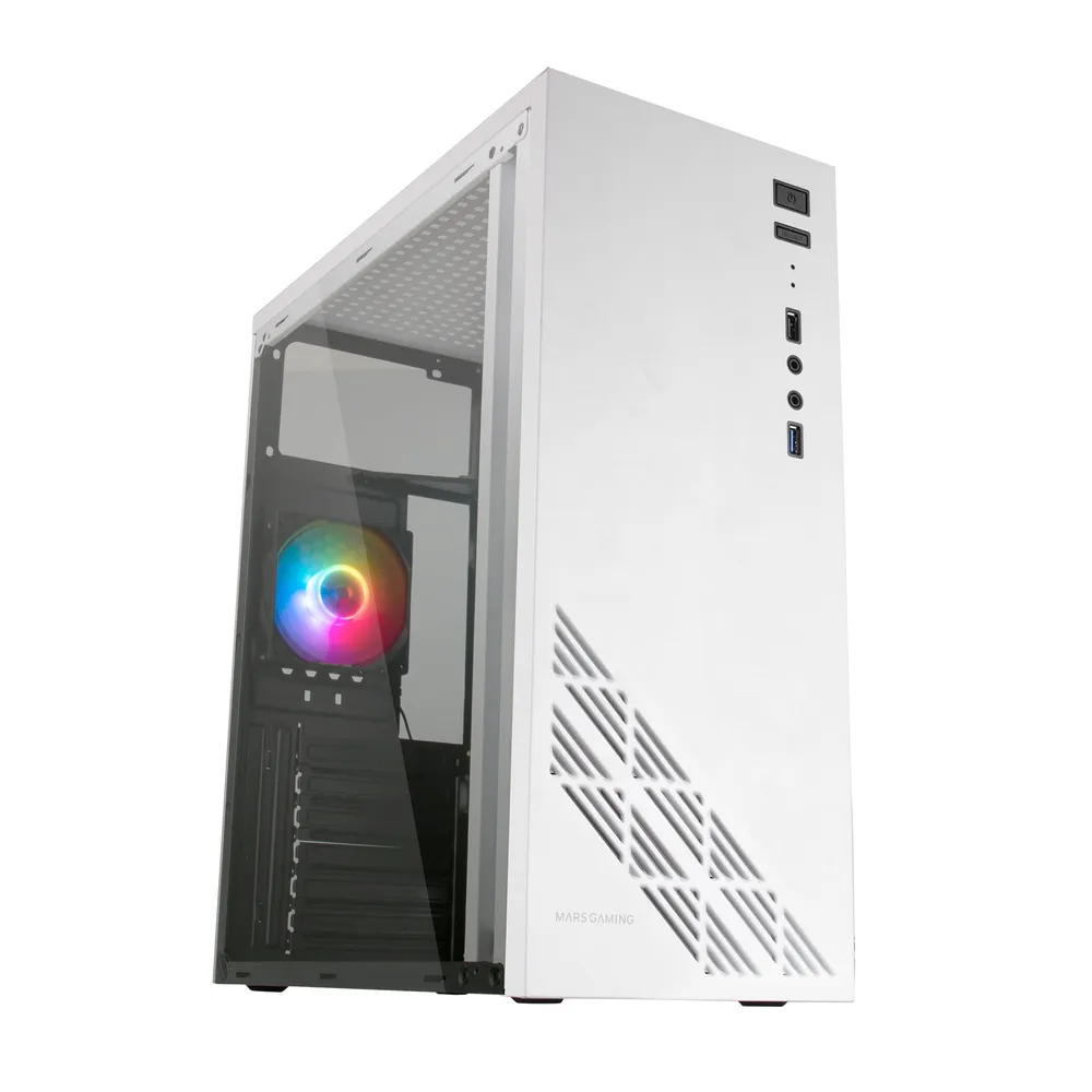 Mars Gaming MC100W FRGB Kristallacryl USB 3.0 Weiß