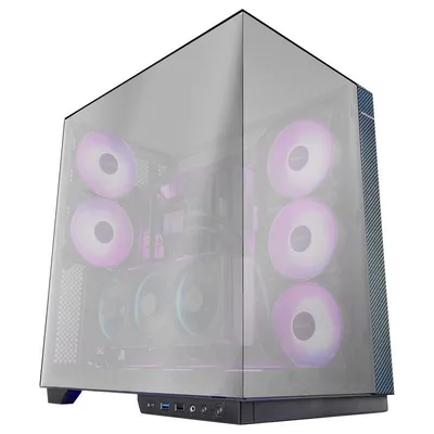 Mars Gaming Mc-3gf Triple ATX Tower Chromglas 2 Argb 120mm Lüfter USB-C Schwarz