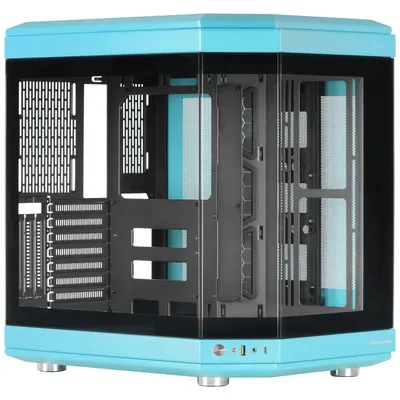 Mars Gaming MC-3T Mid-Tower ATX Triple Tempered Glass 3x Vertikale PCI-Steckplätze USB-C 3.0 Blau