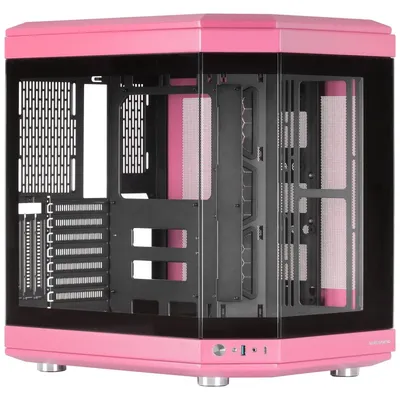 Mars Gaming MC-3T Mid-Tower ATX Triple Tempered Glass 3x Vertical PCI Slots USB-C 3.0 Pink