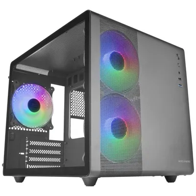 Mars Gaming MC-400 FRGB MicroATX gehärtetes Glas USB 3.0 Schwarz