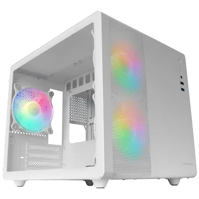 Mars Gaming MC-400 FRGB MicroATX gehärtetes Glas USB 3.0 Weiß