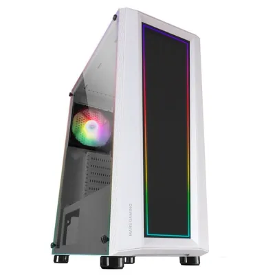 Mars Gaming MC-ART FRGB gehärtetes Glas USB 3.0 Weiß