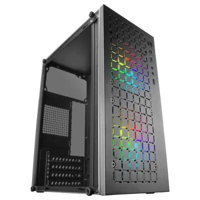 Mars Gaming MC-CORE Ultrakompaktes Micro-ATX-PC-Gehäuse, 2x FRGB-Lüfter, USB 3.0-Fenster, Schwarz