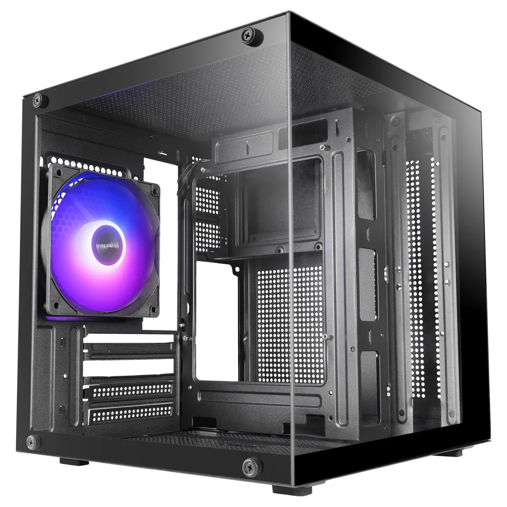 PC-Gehäuse Mars Gaming Mc-cube MicroATX Gehärtetes Glas ARGB Schwarz