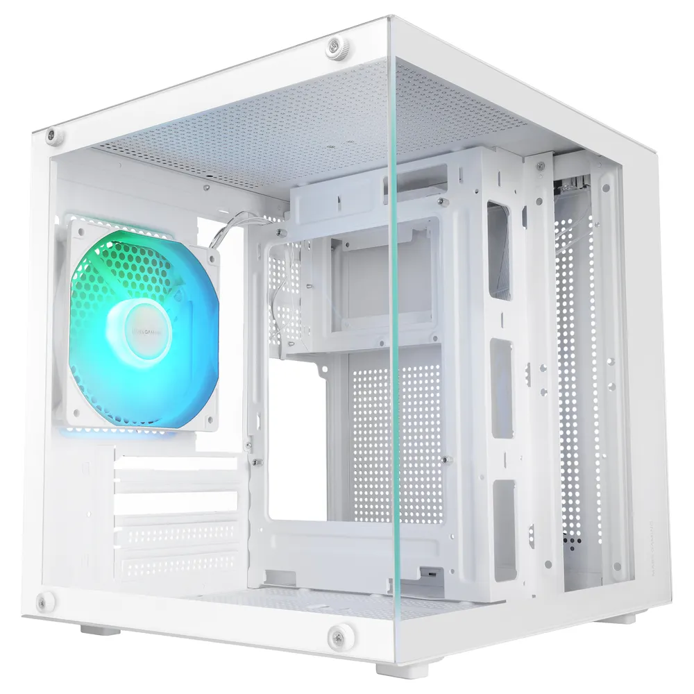 PC-Gehäuse Mars Gaming Mc-cube MicroATX Gehärtetem Glas ARGB Weiß