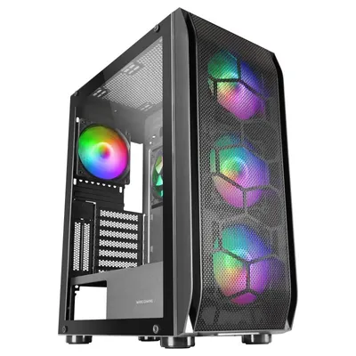 Mars Gaming MC-KX ARGB gehärtetes Glas USB 3.0 Schwarz