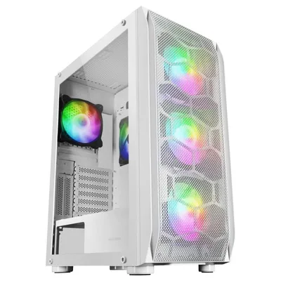 Mars Gaming MC-KX ARGB gehärtetes Glas USB 3.0 Weiß