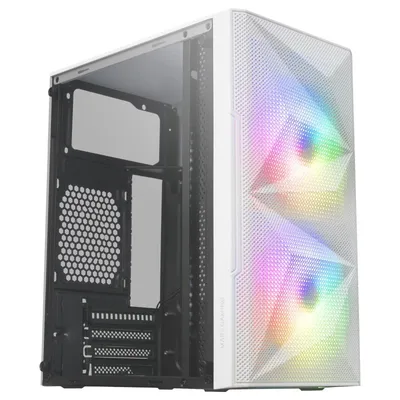 Mars Gaming MC-ME Mini Tower FRGB gehärtetes Glas USB 3.0 Weiß