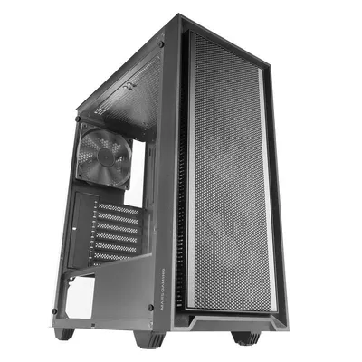 Mars Gaming Mc-pmax ATX-Gehäuse 4x FDB-Lüfter Front Mesh gehärtetes Glas Doppelkammer schwarz