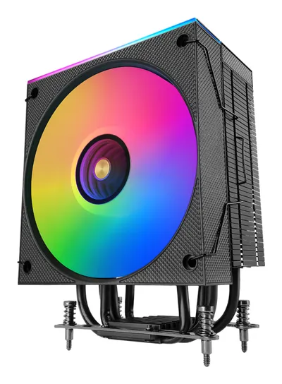 Mars Gaming MCPU-LCD CPU-Kühler, 300 W TDP, 6x Heatpipes, ARGB-Lüfter, 120 mm LCD-Bildschirm, Schwarz