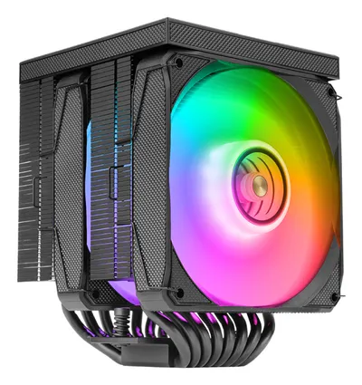 Mars Gaming Mcpu-lcdpro CPU-Kühler 380W 8x Heatpipes 2x 120mm Lüfter XL LCD-Bildschirm Schwarz