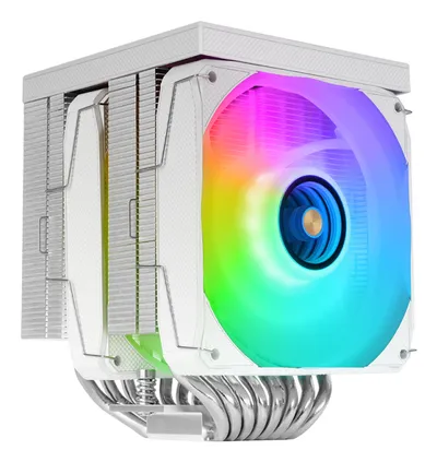 Mars Gaming Mcpu-lcdpro CPU-Kühler 380W 8x Heatpipes 2x 120mm Lüfter XL LCD-Bildschirm Weiß