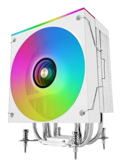 Mars Gaming MCPU-LCD CPU-Kühler, 300 W TDP, 6x Heatpipes, ARGB-Lüfter, 120 mm, weißer LCD-Bildschirm