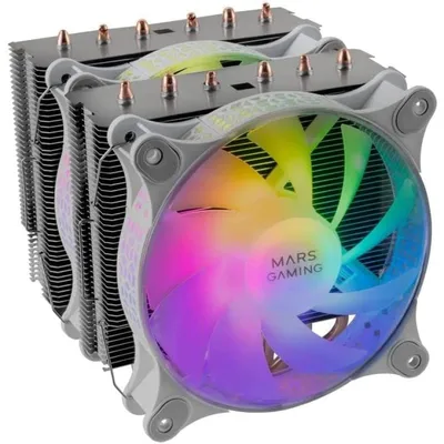 Mars Gaming MCPU-XT ARGB Doppel-CPU-Lüfter 120 mm weiß