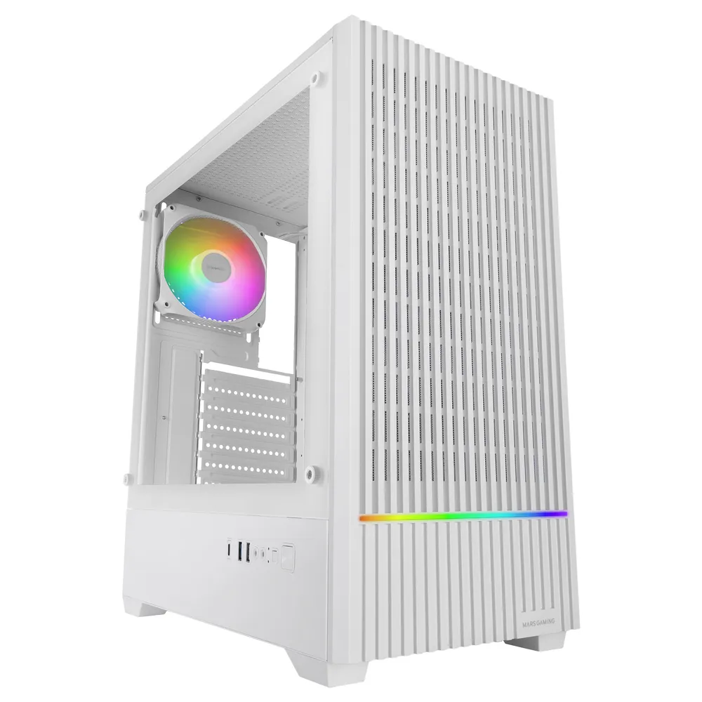 PC-Gehäuse Mars Gaming MC-Quantum ATX Mesh Glas 4x 120mm Weiß