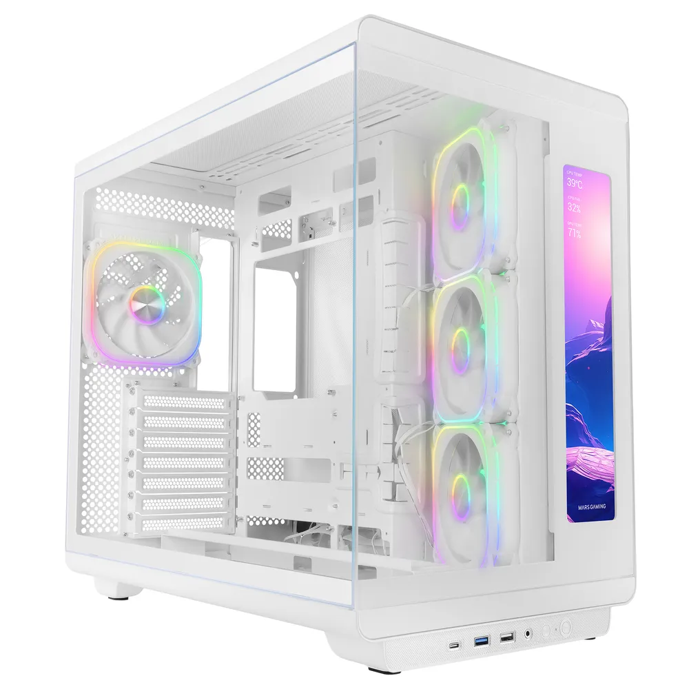 PC-Gehäuse Mars Gaming MC-REVMAX 11,8" IPS-Panoramabildschirm Weiß