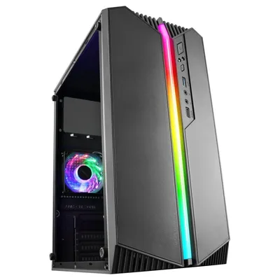 Mars Gaming MC-S1 Ultrakompaktes Micro-ATX-PC-Gehäuse ARGB 12 Modi USB 3.0 Fenster Schwarz
