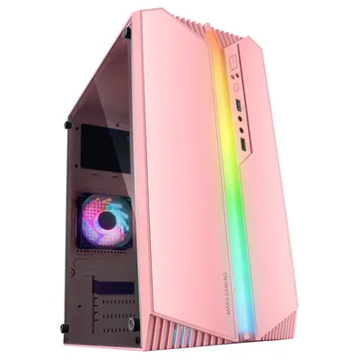 Mars Gaming MC-S1 Ultrakompaktes Micro-ATX-PC-Gehäuse ARGB 12 Modi USB 3.0 Rosa Fenster