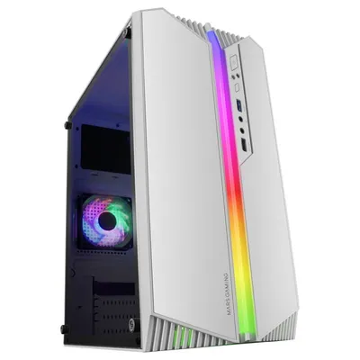 Mars Gaming MC-S1 Ultrakompaktes Micro-ATX-PC-Gehäuse ARGB 12 Modi USB 3.0 Fenster Weiß