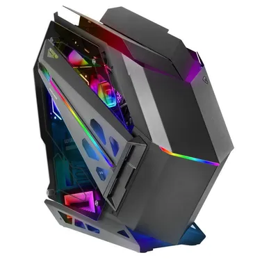 Mars Gaming MC-TITAN RGB XXL ATX Gaming-Gehäuse Doppelter LED-Streifen Frontbeleuchtung ARGB schwarz