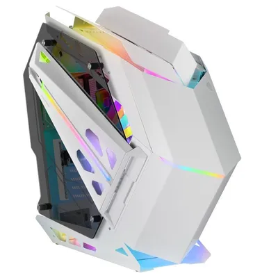 Mars Gaming MC-TITAN RGB XXL ATX Gaming-Gehäuse Doppel-LED-Streifen Frontbeleuchtung ARGB Weiß