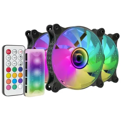 Mars Gaming MF-3DKIT Kit 3 ARGB-Lüfter 12 cm Infinity Mirror Schwarz