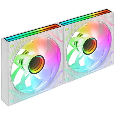Mars Gaming MF-3DPROX2R Kit 2x Argb-Lüfter 120 mm umgekehrte Flügel PWM FDB weiß