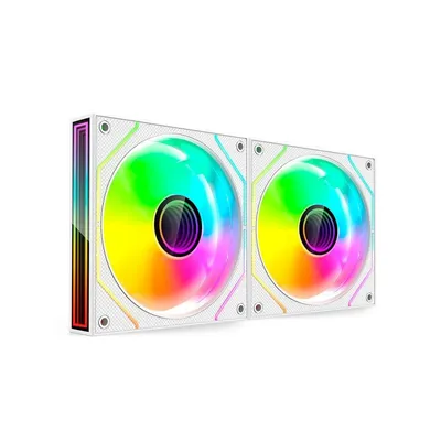 Mars Gaming Mf-3dprox2 Kit 2x Pwm Fdb 120mm Argb Triple Infinity Mirror 360° Lüfter weiß