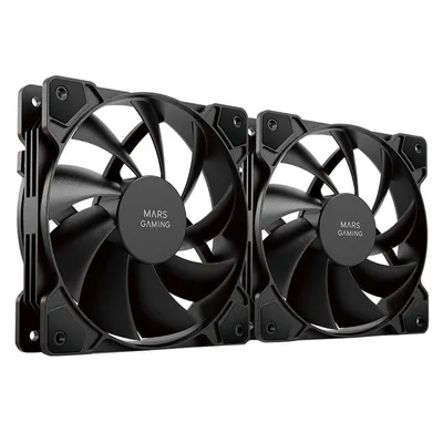 Mars Gaming MFPROX2 Set mit 2 schwarzen 120-mm-Lüftern