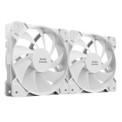 Mars Gaming MFPROX2W Set mit 2 weißen 120-mm-Lüftern