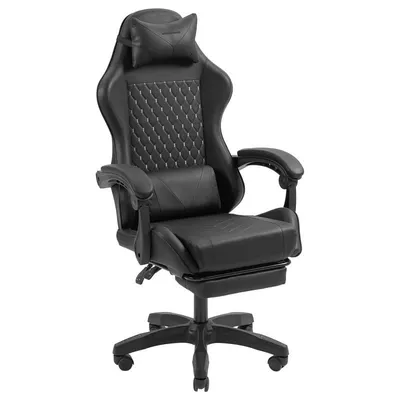 Mars Gaming MGC-X Gaming-Stuhl mit verstellbarer Rückenlehne, Fußstütze, Lordosenstütze, 120 kg