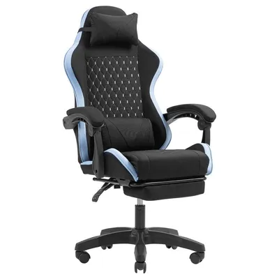 Mars Gaming MGC-X Racing-Gaming-Stuhl aus Stoff mit verstellbarer Lendenwirbelstütze und Fußstütze, 4 Farben