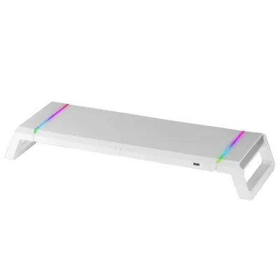 Mars Gaming MGS-ONE Premium RGB Chroma Monitorständer Weiß