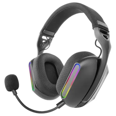 Mars Gaming MHW-PRO Kabellose Kopfhörer 7.1 ARGB Flow Bluetooth 5.3 Dual-Mikrofon schwarz