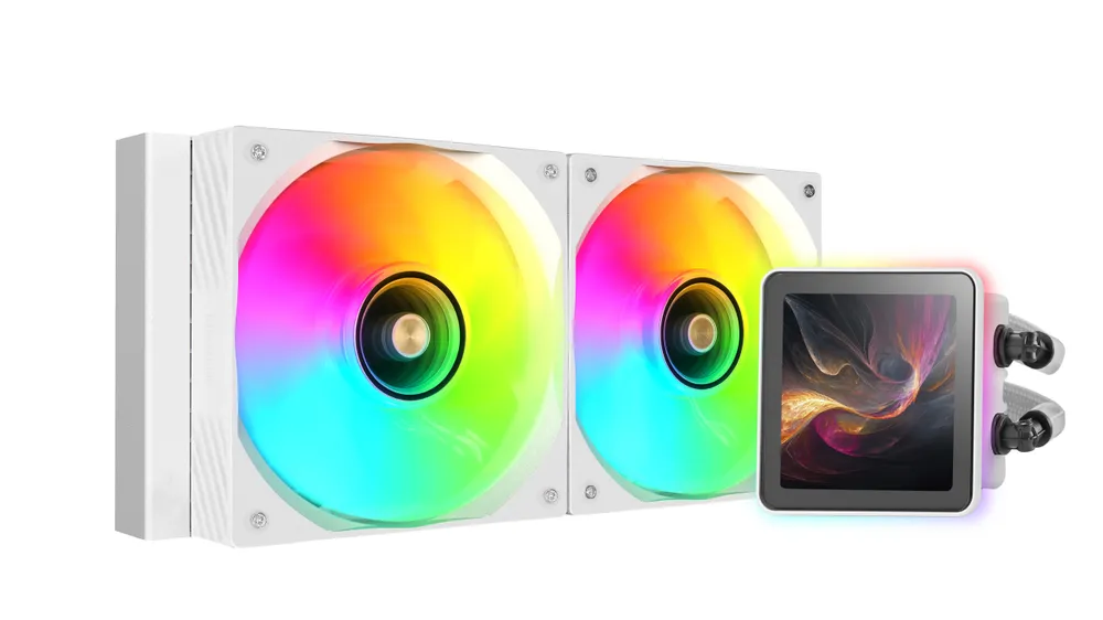 Mars Gaming ML-VISIONPRO240 Flüssigkeitskühler 240mm ARGB 2 Lüfter IPS-Display abnehmbar