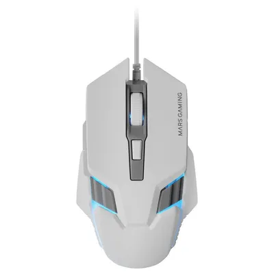 Mars Gaming MMM024 Gaming-Maus, RGB Flow, optischer Sensor, 4000 DPI, weiß
