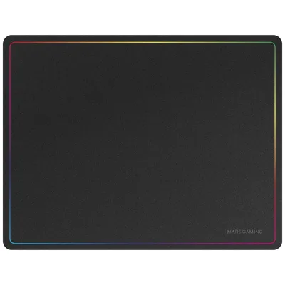 Marsgaming Mmp124 Gaming-Mauspad, 360 x 260 mm, Regenbogen-Design, Naturkautschuk und Nanotextil, Schwarz