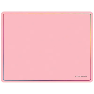 Marsgaming Mmp124 Gaming-Mauspad, 360 x 260 mm, Regenbogen-Design, Naturkautschuk und Nanotextil, Rosa