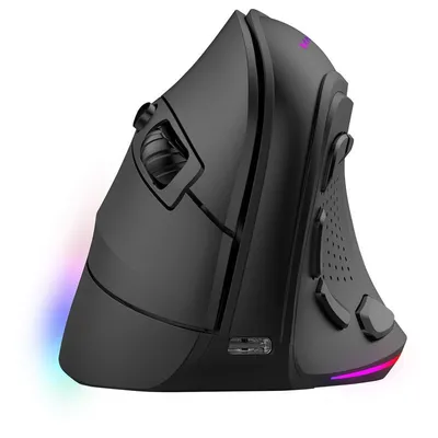Mars Gaming MM-SK Ergonomische vertikale kabellose Gaming-Maus RGB Chroma 8400DPI Tri-Mode Schwarz