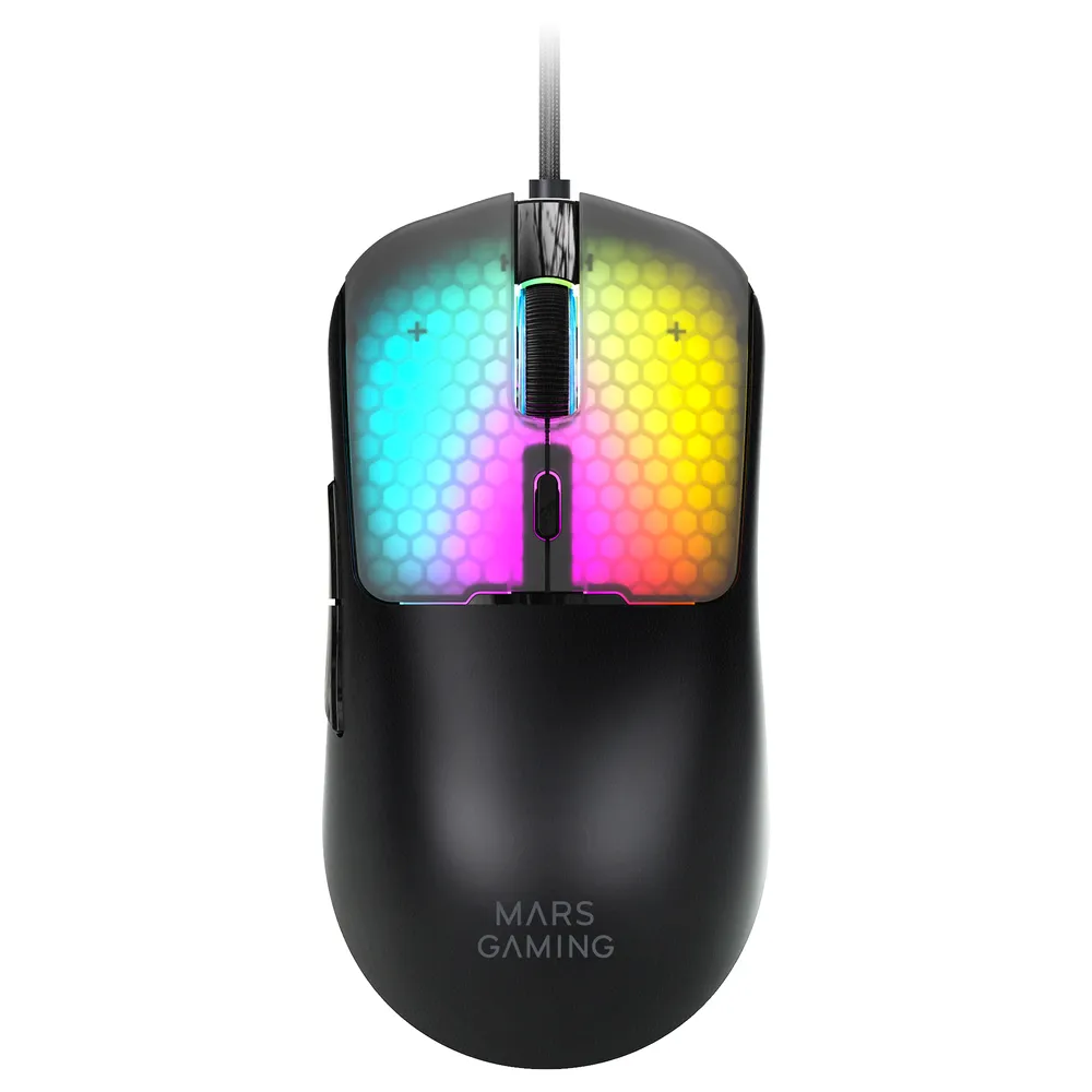 Ratón Mars Gaming MM-VIPER USB-A USB-C 12800 DPI Schwarz RGB Chroma 56g